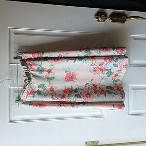 Roz & Ali Floral A-line Skirt Size S Color Pink/Green